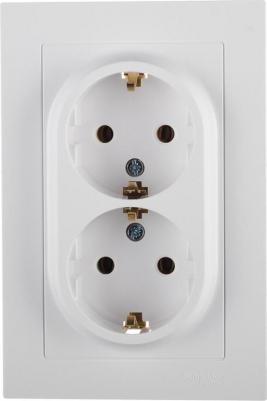 Розетка Schneider Electric ATN000124 2-местная, СП, 16А, с заземлением, в сборе, белая – фото 3