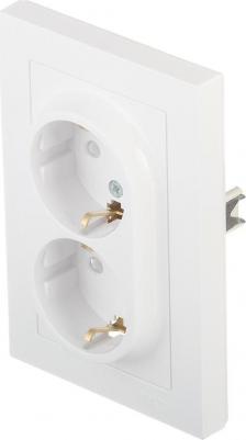 Розетка Schneider Electric ATN000126 2-местная, СП, 16А, заземление шторки, в сборе, белая – фото 4
