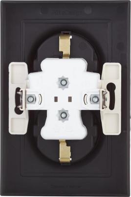 Розетка Schneider Electric ATN001024 2-местная, СП, 16А, с заземлением, в сборе, карбон – фото 4