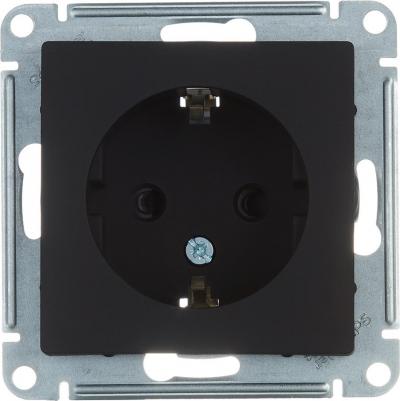 Розетка Schneider Electric ATN001045 1-местная, СП, 16А, с заземлением со шторками, карбон – фото 2