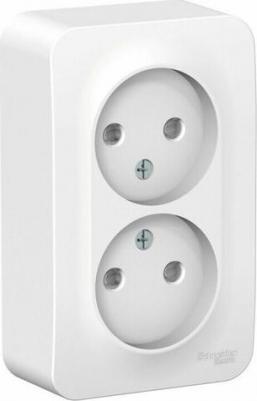 Розетка Schneider Electric BLNRA010211 2-местная, ОП, 16А, IP20, 250В, заземление, белая – фото 4