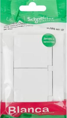 Розетка Schneider Electric BLNRS441121 2-местная, СП, 16А, 250В, с крышкой, белая – фото 10