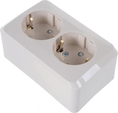 Розетка Schneider Electric Этюд PA16-008K 2-местная, ОП, 16А, 250В, с/з, шторки, кремовая – фото 14