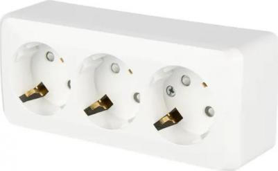 Розетка Schneider Electric Этюд PA16-012B 3-местная, ОП, 16А, 250В, с/з со шторками, белая – фото 12