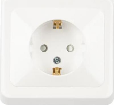 Розетка Schneider Electric Этюд PC16-004B 1-местная, СП, 16А, 250В, шторки, с/з, белая