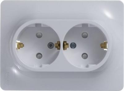 Розетка Schneider Electric Glossa GSL000126 2-местная, СП, 16А, с/з, шторки, сбор, белая – фото 8