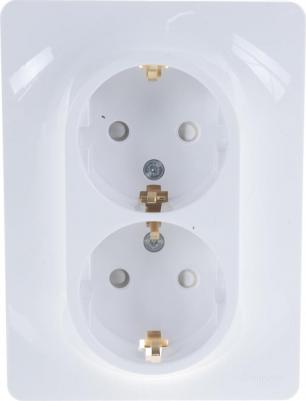 Розетка Schneider Electric Glossa GSL000126 2-местная, СП, 16А, с/з, шторки, сбор, белая – фото 10