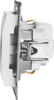 Розетка Schneider Electric Glossa GSL000145 1-местная, СП, 16А, IP20, с/з, шторки, белая – фото 4