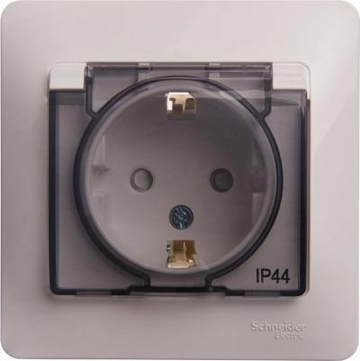 Розетка Schneider Electric Glossa GSL000148 1-местная, СП, 16А, с крышкой, в сборе, белая – фото 13