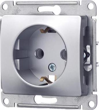 Розетка Schneider Electric Glossa GSL000343 1-местная, СП, 16А, с заземлением, алюминиевая – фото 9