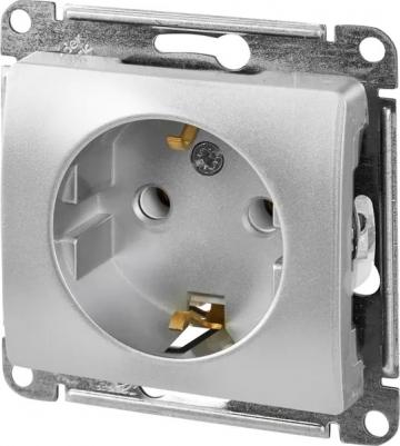 Розетка Schneider Electric Glossa GSL000343 1-местная, СП, 16А, с заземлением, алюминиевая – фото 15