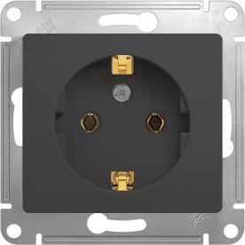 Розетка Schneider Electric Glossa GSL000745 1-местная, СП, 16А-IP20, с/з, шторки, антрацит – фото 7