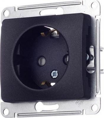 Розетка Schneider Electric Glossa GSL000745 1-местная, СП, 16А-IP20, с/з, шторки, антрацит – фото 9