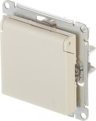 Розетка SE AtlasDesign Бежевый с/з, со шторками, с крышкой, 16А, в сборе – фото 2