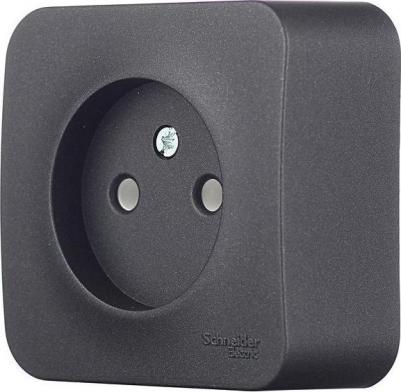 Розетка SE Blanca наруж Антрацит б/з без шторок 16А, 250В, изолир. пластина – фото 1