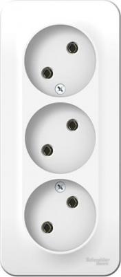 Розетка SE Blanca наруж Белая 3-ая б/з без шторок 16А, 250В, изолир. пластина – фото 7