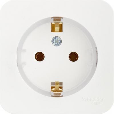 Розетка SE Blanca наруж Белая с/з без шторок, 16А, 250В, изолир. пластина