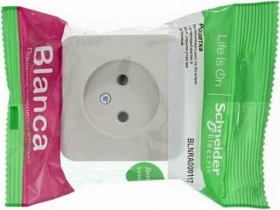 Розетка SE Blanca наруж Бежевая б/з без шторок, изолир. пластина 16А, 250В – фото 5