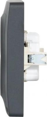 Розетка SE Blanca внутр Антрацит 2-ая с/з со шторками, 16А, 250В – фото 12