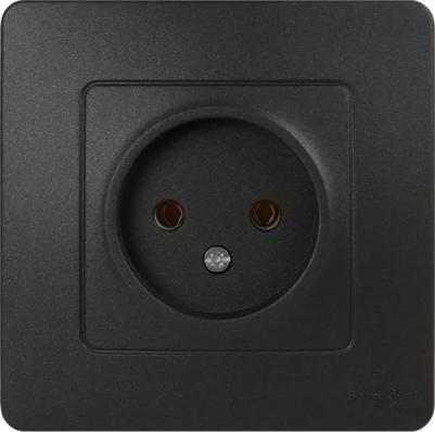 Розетка SE Blanca внутр Антрацит б/з без шторок 16А, 250В