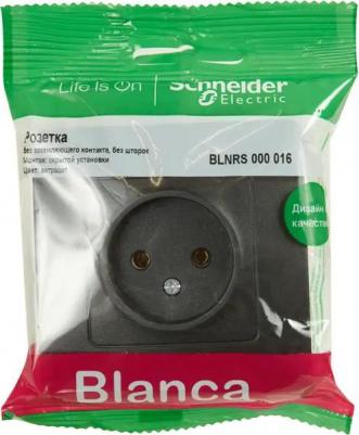 Розетка SE Blanca внутр Антрацит б/з без шторок 16А, 250В – фото 10