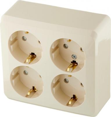 Розетка SE Этюд наруж Крем 4-ая с/з со шторками – фото 1