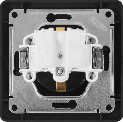 Розетка SE Glossa Антрацит с/з, 16А (в сборе) – фото 2