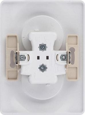 Розетка SE Glossa Белая 2-я б/з (в сборе с рамкой) – фото 8