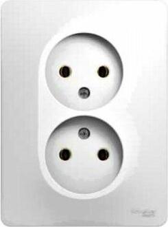 Розетка SE Glossa Белая 2-я б/з (в сборе с рамкой) – фото 12