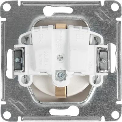 Розетка SE Glossa Платина с/з со шторками – фото 3