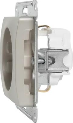 Розетка SE Glossa Платина с/з со шторками – фото 4