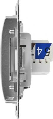 Розетка телевизионная/компьютерная Glossa встраиваемая алюминий TV/RJ45 – фото 11