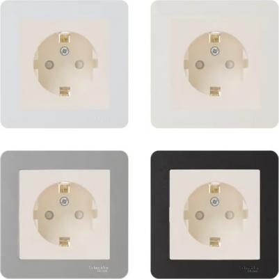 SE Wessen 59 Беж Розетка с/з с защитными шторками – фото 10