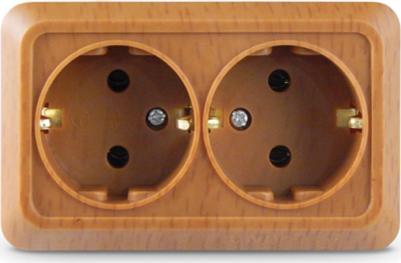 Двухместная розетка Олимп 4607107946758