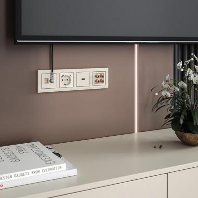 Комбинированная розетка W1181303, RJ-45 + ТВ оконечная слоновая кость – фото 3