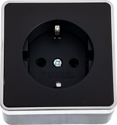 Розетка с заземлением Gallant черный/хром W5071035 – фото 3