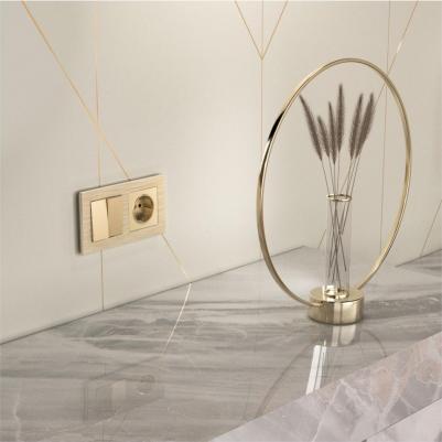 Розетка с заземлением (шампань) W1171011 – фото 6