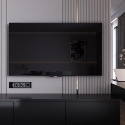 Встраиваемая оконечная ТВ-розетка W1183048 акрил черный – фото 3