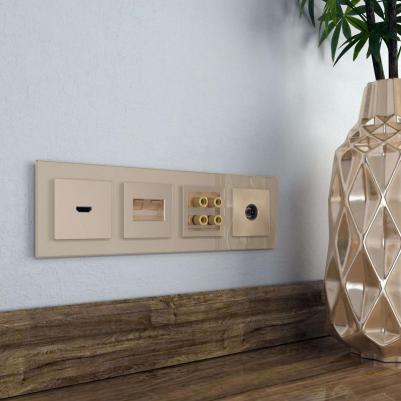 Встраиваемая ТВ-розетка оконечная W1183011 шампань – фото 2