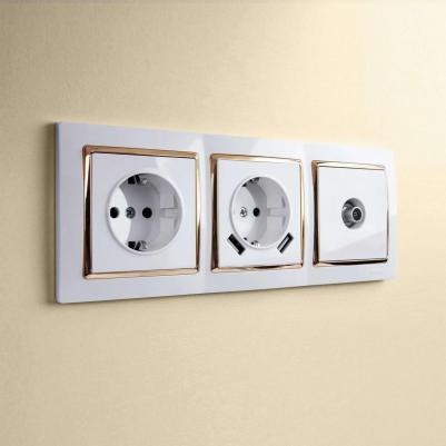 Встраиваемая ТВ-розетка оконечная W1184001 белый – фото 3