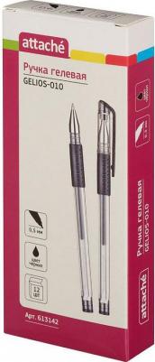 Ручка гелевая Gelios-010 черная (толщина линии 0.5 мм) – фото 2