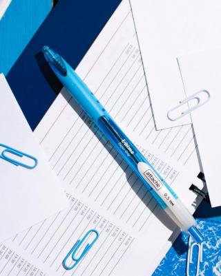 Ручка шариковая автоматическая Ultima Supergrip синяя – фото 3