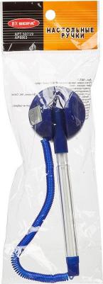 Ручка шариковая настольная "СтопПен", СИНЯЯ, корпус прозрачный/синий, линия письма 0,7 мм, AP8863-BL – фото 5