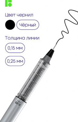 Набор капиллярных ручек "Precision" черные, 2 штуки, 0,15, 0,25 мм – фото 6