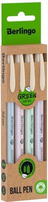 Ручка шариковая автоматическая "Green Series" 0,7 мм, синяя, корпус с пробковым покрытием, 4 штуки – фото 5