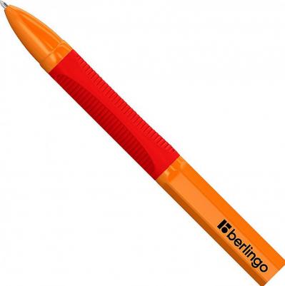 Ручка шариковая "Tribase grip orange", красная, 0,7 мм, грип – фото 1