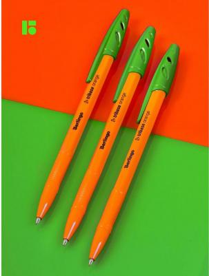 Ручка шариковая "Tribase Orange", зеленая, 0,7 мм – фото 6