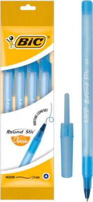 Набор ручек шариковых 4шт Round Stic Classic, узел 1.0мм, синие 944176 – фото 4