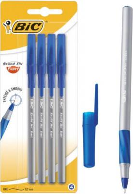 Набор шариковых ручек Раунд Стик Экзакт синих – фото 1