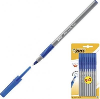 Набор шариковых ручек Round Stic Exact 6+2 шт. Синий, Блистер – фото 6
